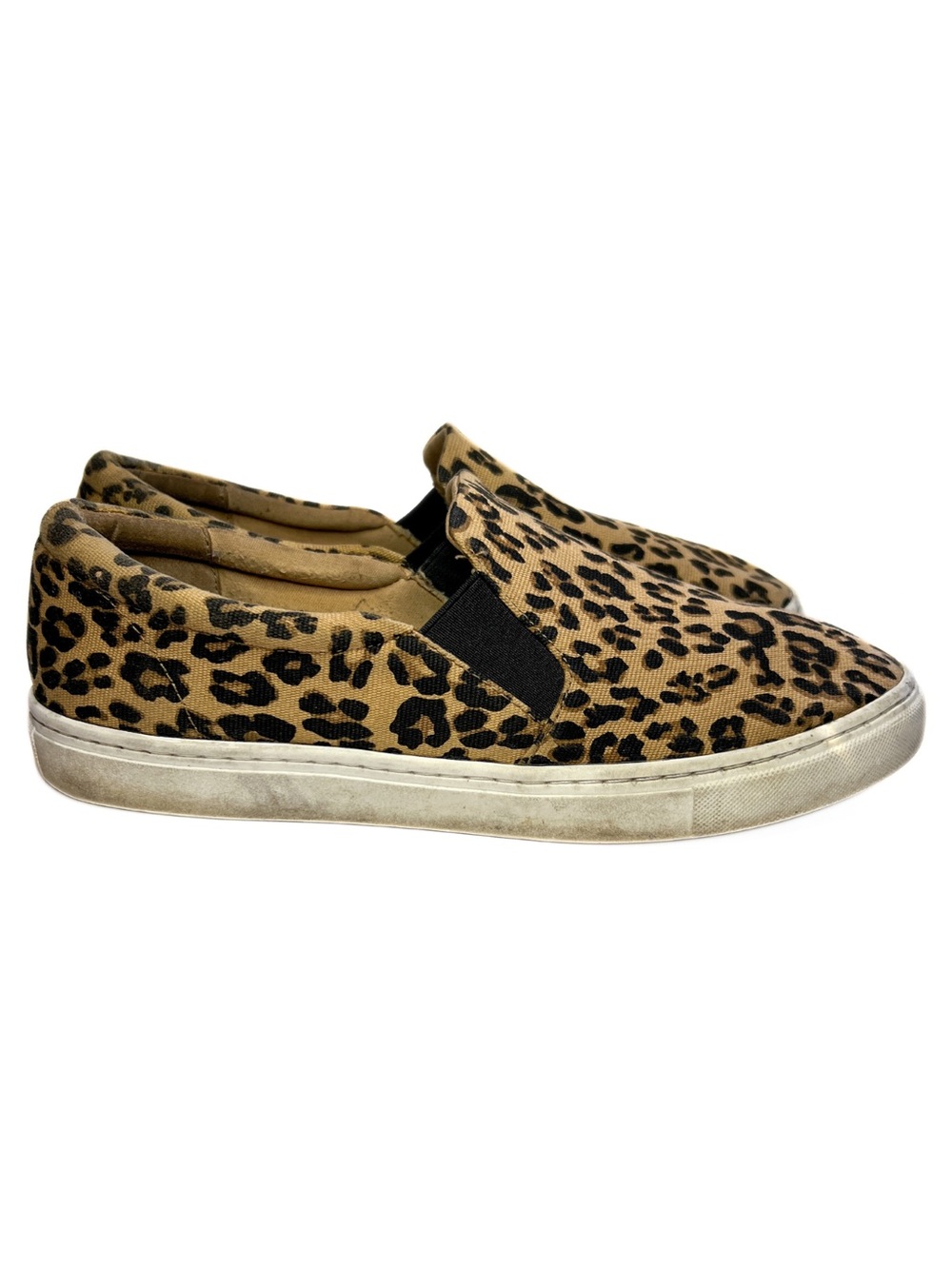 Lane Bryant Leopard Print Slip On Sneakers Womens 10W Canvas Casual Shoes